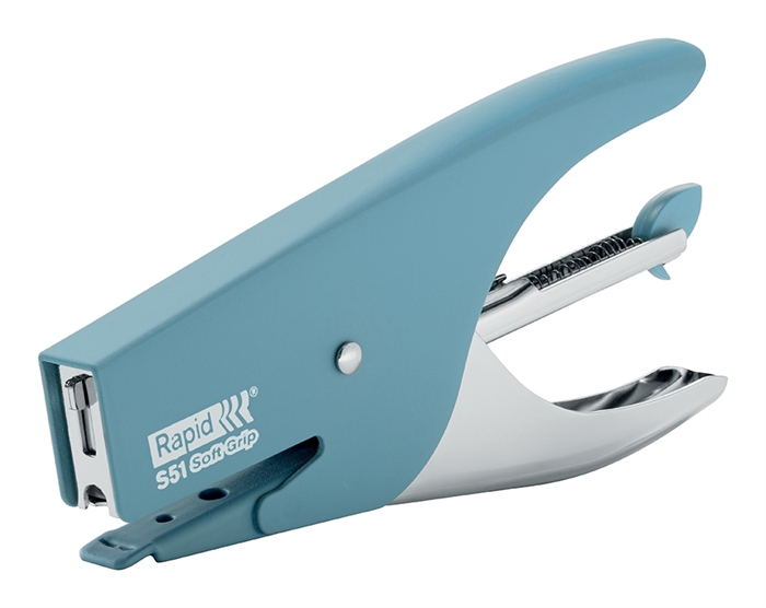 Rapid Stapler S51 for 15 sheets SoftGrip blue