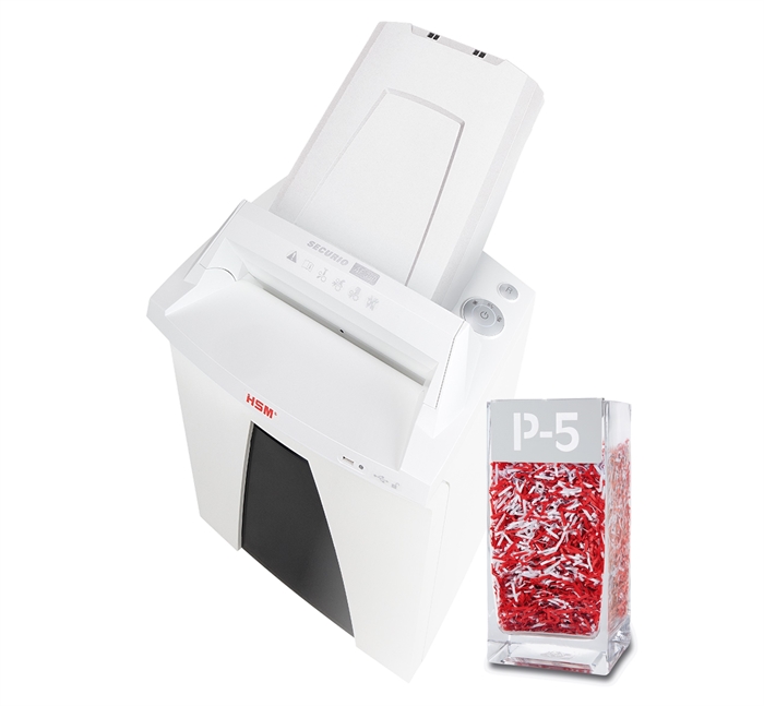 HSM Securio shredder AF350 AutoFeed P5 1.9x15 confetti