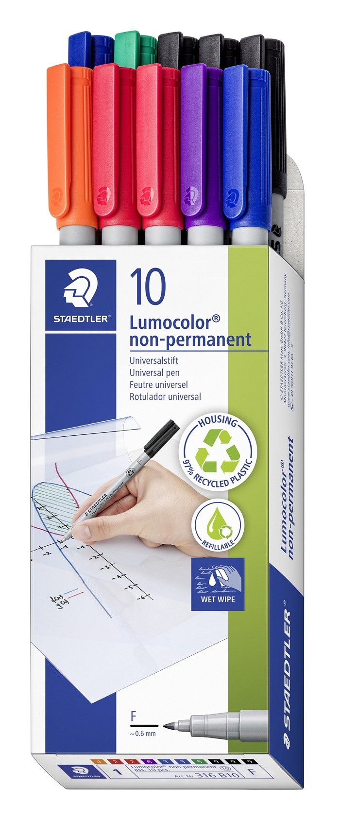 Staedtler Marker Lumocolor Non-P 0.6mm assortment (10)