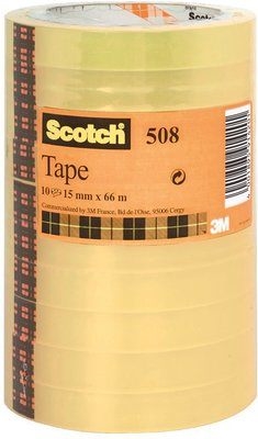 3M Tape Scotch 508 15mmx66m tower clear (10)