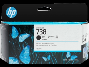 HP 738 130-ml Black DesignJet Ink Cartridge