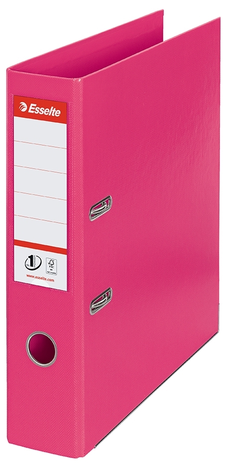 Esselte Lever Arch File No1 Power PP A4 75mm fuchsia.