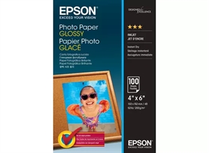 Epson Photo Paper Glossy, 200 g/m² - 10 x 15cm - 100 sheets