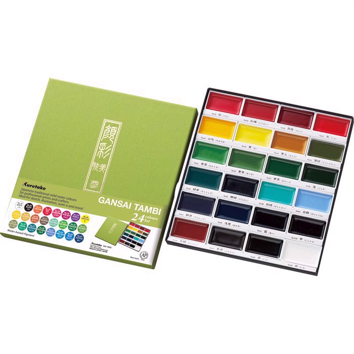 ZIG GANSAI TAMBI Aquarel 24 colour set