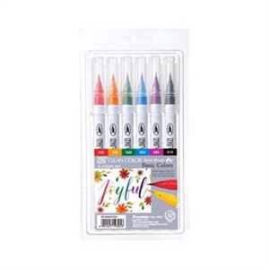 ZIG Clean Color Brush Pen Set with 6 pieces